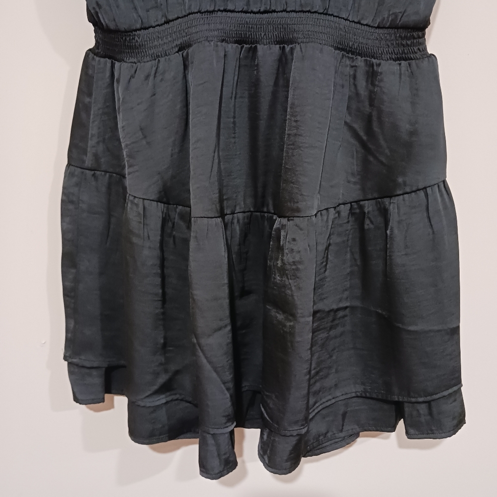 BB Dakota by Steve Madden Praire Dreams Satin Mini Blouson Dress - Picture 6 of 8